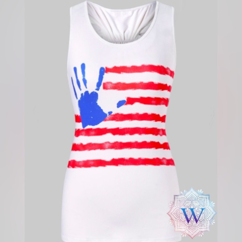 Summer American Flag Tank - Medium